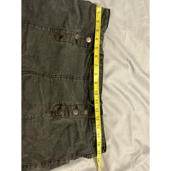 NO BO High Rise Zip Pocket Denim Black Shorts Size 17 - Picture 4 of 6